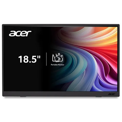 Acer Monitor portátil | FHD IPS de 18.5" | Soporte de sincronización adaptable (compatible con FreeSync) | Diseño delgado | Monitor externo para