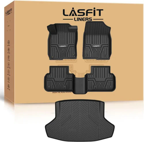 LASFIT Alfombrillas y alfombrilla para maletero para Honda Civic 2026 2025 2024 2023 2022 Sedan (se adapta a asientos traseros con o sin puertos