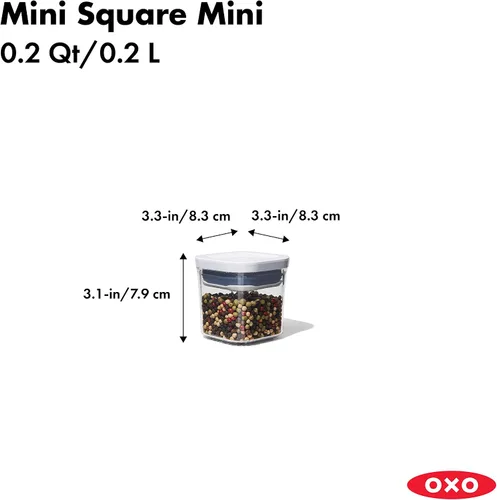 Miniatura 7 de OXO Good Grips - Juego de recipientes POP (3 piezas cuadradas pequeñas + 4 piezas Mini)