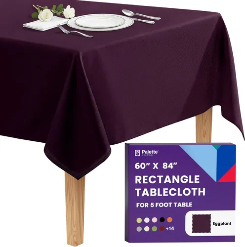 Miniatura 137 de Gee Di Moda - Mantel rectangular de 60 x 84 pulgadas – Mantel rectangular de poliéster lavable para mesa de 5 pies