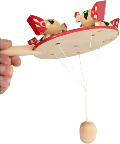 Miniatura 3 de Juego de novedad rusa Paddle Pecking de pollo pintado a mano hecho a mano