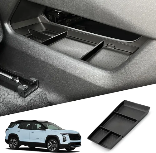 SMABEE Bandeja organizadora de consola central inferior para Chevrolet Chevy Equinox 2025 2026, accesorios debajo de la consola central, organizador