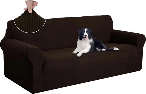 Miniatura 61 de U-NICE HOME Funda elástica para sofá, lavable, protector de muebles para sofá de 3 cojines, apta para mascotas (sofá, gris)