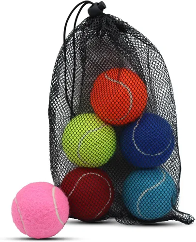 SHYUJAJIE Pelotas de tenis, paquete de 6 pelotas de tenis de entrenamiento, pelotas de práctica de alta elasticidad para principiantes, pelotas de