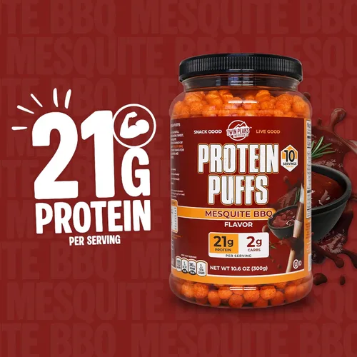 Miniatura 4 de Twin Peaks Protein Puffs - (Barbacoa de Mezquite), Apto para Keto, Aperitivo Bajo en Carbohidratos