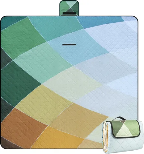 Miniatura 8 de Manta de picnic impermeable extra grande de 79 x 79 pulgadas, 210D Oxford, para exteriores, para césped, manta de playa portátil a prueba de arena