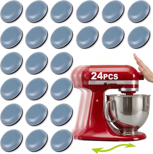 Miniatura 9 de Deslizadores de electrodomésticos para cocina, 24 piezas autoadhesivas para cocina, pequeños hallazgos de electrodomésticos, fáciles de mover