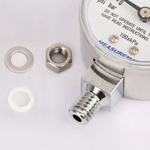 Miniatura 4 de MEASUREMAN Medidor de olla a presión de acero inoxidable, medidor de presión de presión, manómetro de vapor, dial de 2 pulgadas, montaje inferior