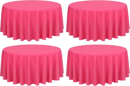 Miniatura 142 de Showgeous Paquete de 4 manteles rectangulares de poliéster de 60 x 102 pulgadas, resistentes a las arrugas, lavables, para bodas, mesas de comedor