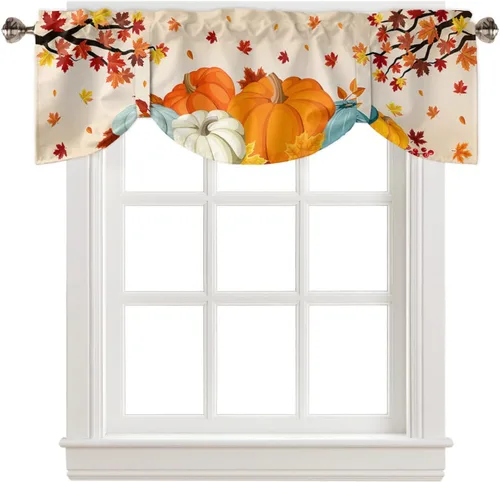 Miniatura 22 de Cortina de Navidad con diseño de árbol de Navidad, muñeco de nieve para ventana de cocina, camión rojo, para decoración de baño, sala de estar, 2