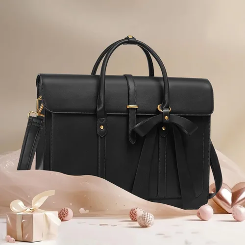 Miniatura 3 de MOSISO Bolsa para computadora portátil para mujer, de piel sintética, mochila convertible, bolsa de viaje para computadora con lazo