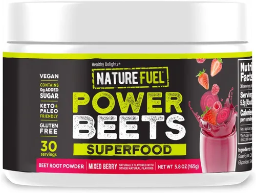 Healthy Delights Nature Fuel Power Beets, jugo de remolacha vegano en polvo, polvo de remolacha para la presión arterial alta, 0 g de azúcar