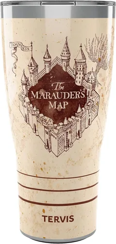Miniatura 17 de Vaso térmico Tervis. Vaso de «El Mapa del Merodeador» de Harry Potter, vaso térmico con tapa marrón, Transparente Claro