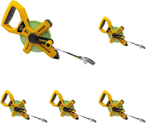 Miniatura 9 de Komelon 8811 - Cinta métrica de carrete abierto de retroceso rápido con hoja de fibra de vidrio recubierta de nylon doble, 100 pies por 1/2 pulgada