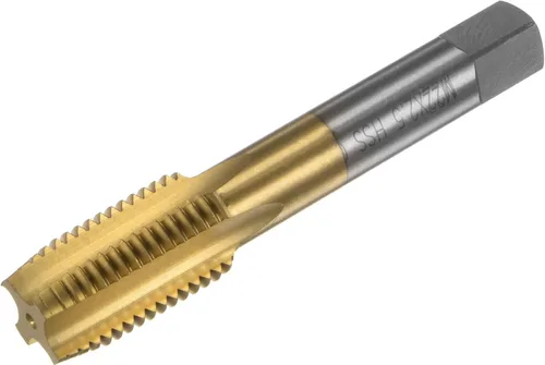 Miniatura 7 de uxcell Grifo de rosca métrica M12 x 1.25 H2 recubierto de titanio HSS-CO (M35 Acero de alta velocidad) Flautas rectas Máquina Tornillo de rosca