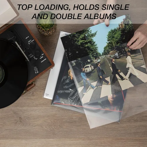 Miniatura 4 de Samsill Paquete de 50 fundas de vinilo para discos de vinilo, fundas de vinilo exteriores transparentes para tu colección de discos, 12.75 x 12.75