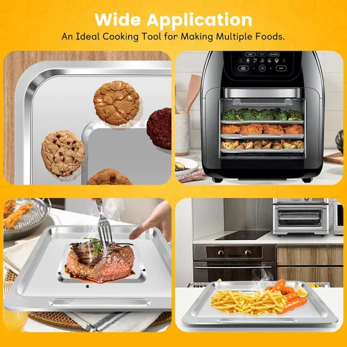 Miniatura 6 de Bandeja de cocina para freidora de aire CHEFMAN XL 10L multifuncional freidora de aire digital, 9.4 x 8.8 pulgadas, piezas de repuesto para freidora
