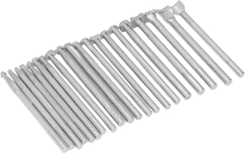 Miniatura 5 de 20Pcs Leather Stamping Tools Set, DIY Leather Stamp Punch Tools with 20 Patterns, High Hardness Anti Rust Alloy Steel for Saddle Making, Leather