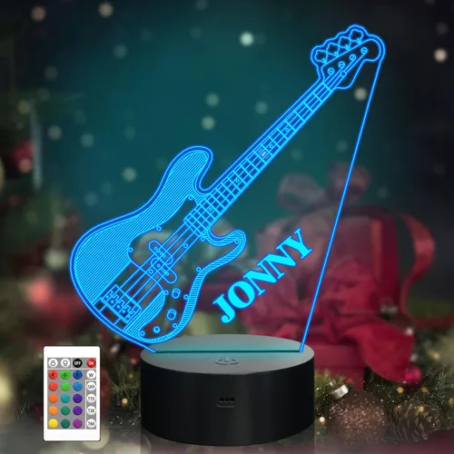 Anywin Luces nocturnas personalizadas para guitarra, 16 colores LED que cambian de iluminación, lámpara acrílica para guitarra, decoración de