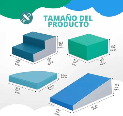 Miniatura 6 de TODIBY Juguetes de Escalada para Niños Pequeños de 6 Piezas de Cuero PU Suave, Conjunto de Juego de Actividades de Escalada y Gateo para Interiores