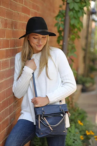 Miniatura 2 de Sherpani Rebel, bolso cruzado de lona, bolso y bolso de moda, bolso vintage, bolso de mano, bolso cruzado plegable para mujer, indigo, S, Bandolera