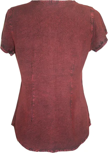 Miniatura 5 de Agan Traders Blusa medieval bohemia bordada para mujer
