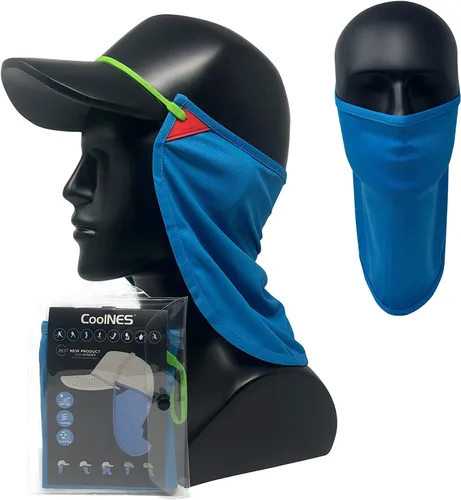 Miniatura 14 de CoolNES - Protección ajustable para cuello contra rayos ultravioletas, ajustable, multifuncional, 2 en 1, cubrebocas para pesca al aire libre, unisex