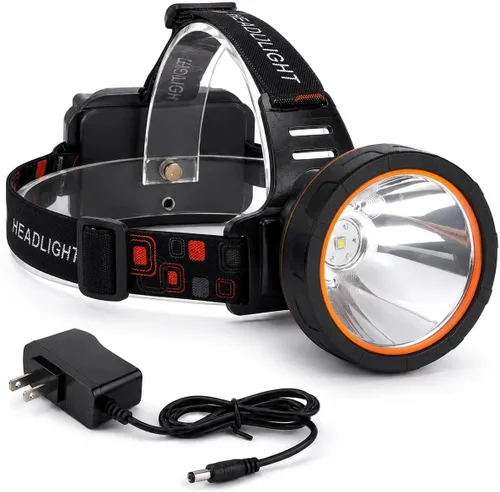 Miniatura 8 de Linterna frontal recargable súper brillante para caza de capullos, linterna LED con fuente de alimentación, linterna impermeable para caza al aire