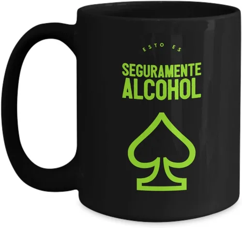 Taza de Cafe Alcohol Vaso, tazas de café divertidas, tazas personalizadas, taza de café inspiradoras, taza con mensajes positivos.