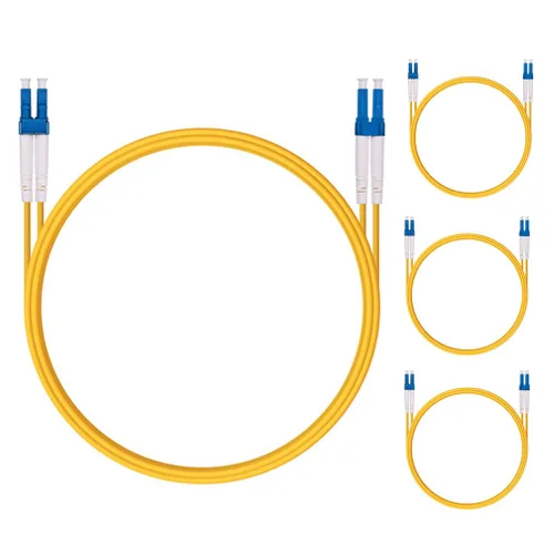 Miniatura 16 de Cable de conexión de fibra OM3 LC a LC de 0.7 ft, puente de fibra multimodo de 10 GB, LC-LC UPC dúplex MMF 50/125um, LSZH, para transceptor SFP