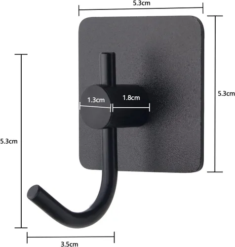 Miniatura 6 de VAEHOLD - Paquete de 4 ganchos de pared, resistentes, impermeables, de aluminio para colgar abrigos, sombreros, llaves, ropa, gancho de pared