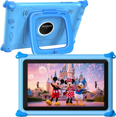 Tableta infantil de 7 pulgadas para niños de 3 a 7 años, 32 GB, con funda protectora, tabletas de aprendizaje Android para niños con WiFi, YouTube,