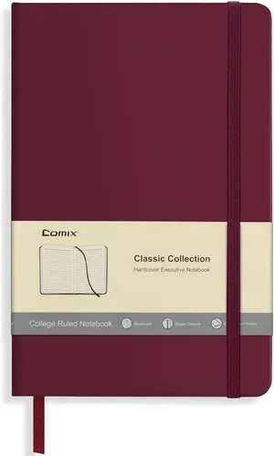 Miniatura 14 de Comix Cuaderno rayado para mujeres y hombres, cuadernos de diario para oficina, escuela, hogar, 240 páginas, 5.5 x 8.3 pulgadas, rayas Azul marino