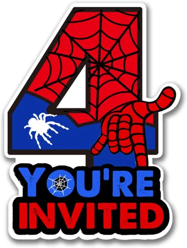 Miniatura 8 de Invitaciones de cumpleaños de superhéroes para el octavo cumpleaños con sobres, invitaciones con forma de ocho para niños de 8 años, tarjetas