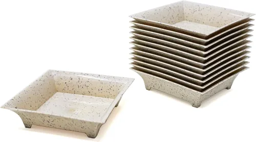 Miniatura 9 de Paquete de 720 pequeños platos cuadrados de plástico transparente para fiestas, mini bandeja para servir aperitivos, platos de postre desechables