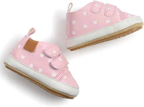 Miniatura 5 de SOFMUO Zapatos deportivos de piel sintética para bebés, niños y niñas, con suela de goma suave, mocasines Oxford para recién nacidos