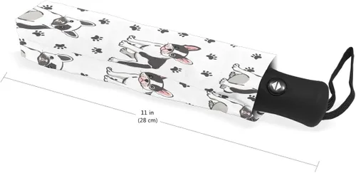 Miniatura 7 de Naanle Little Unicorn Mermaid Cloud Rainbow Auto Open Close - Paraguas plegable de viaje