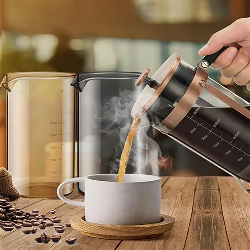 Miniatura 5 de YMMIND Vaso de vidrio de repuesto para prensa francesa de 34 onzas, diseño universal estándar, se adapta a la mayoría de las marcas de cafeteras
