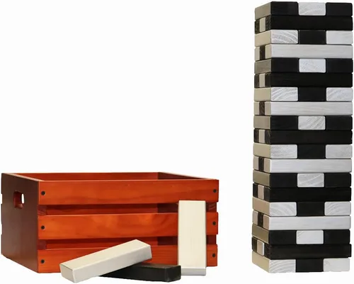 Miniatura 11 de Tailgating Pros Maderas gigantes de primera calidad con caja manchada: ¡elige los colores de tu equipo! Juego gigante para patio al aire libre