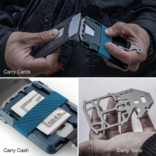 Miniatura 5 de Dango - Cartera M1 Maverick de aluminio mecanizado CNC, bloqueo RFID, fabricada en Estados Unidos