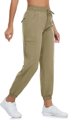 Miniatura 8 de Pantalones capri de senderismo para mujer, ligeros, de secado rápido, pantalones capri casuales para viajes al aire libre con bolsillos