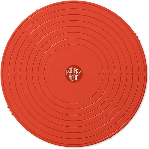 Pottery Head Bates de cerámica para rueda de cerámica – 1 bate de rueda de cerámica redondo de 12 pulgadas con líneas de guía – Herramientas de