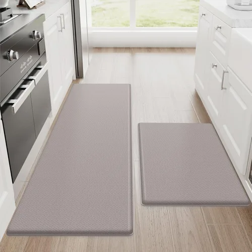 Miniatura 58 de StepRite Tapetes de cocina, 2 tapetes acolchados, antifatiga, para piso, de escritorio, antideslizante, impermeables, oficina, alfombras de 17.3 x