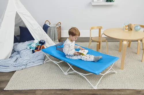 Miniatura 10 de Regalo My Cot® Cama portátil para niños pequeños, azul real, 48 x 24 x 9 pulgadas (paquete de 1)