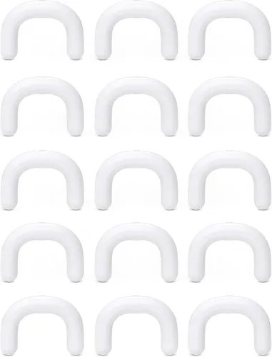 Miniatura 24 de Cisyozi 16G 14G 12G 10G 8G 6G 4G 2G Kit de Estiramiento de Retenedor de Tabique de Plástico Hipoalergénico Anillos de Tabique en Forma de U Pincher