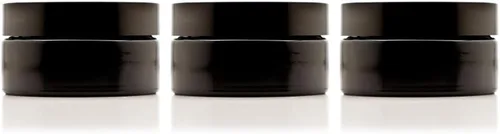 Miniatura 19 de Infinity Jars Tarro con tapa de rosca de 6.8 fl oz (6.76 fl oz) negro ultravioleta recargable estilo cosmético botella de viaje tarro de vidrio