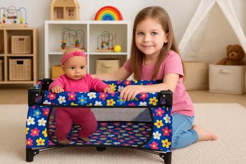 Miniatura 2 de Set de Cuna para Muñeca Bebé, Juego de Cuna Nido con Manta y Bolsa de Transporte para Corral de Muñeca Bebé. Se Ajusta hasta Muñecas de 20 Pulgadas