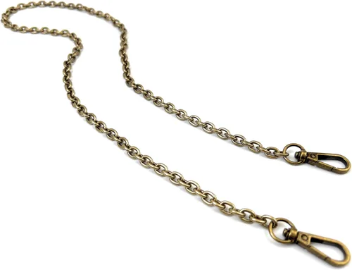 Miniatura 12 de Correas de metal para monedero, reemplazo de cadena para bolso cruzado de hombro, axila, cadena de rastro, Dorado antiguo