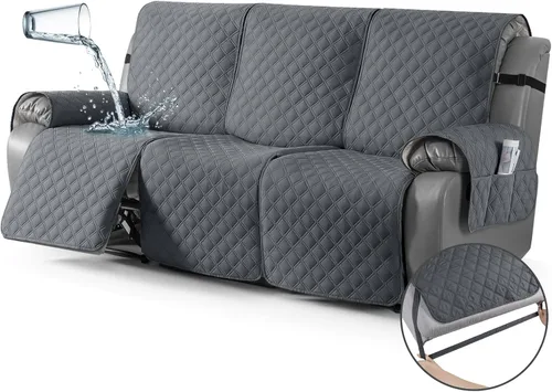 Miniatura 27 de TAOCOCO - Funda antideslizante para silla reclinable, funda para sofá, funda para silla reclinable pequeña con correas elásticas, protector