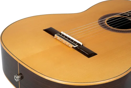 Miniatura 9 de Cuentas de puente de guitarra clásica – Bloques de corbata con patrón de madera clara para cuerdas de nailon y carbono – Compatible con guitarras
